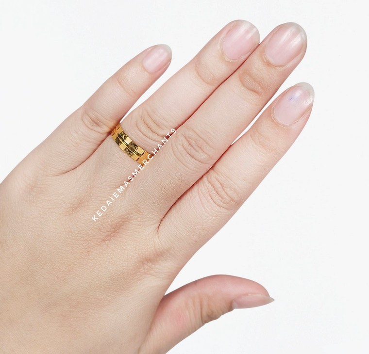 Merchant9 Cincin Emas Belah Rotan Star Double