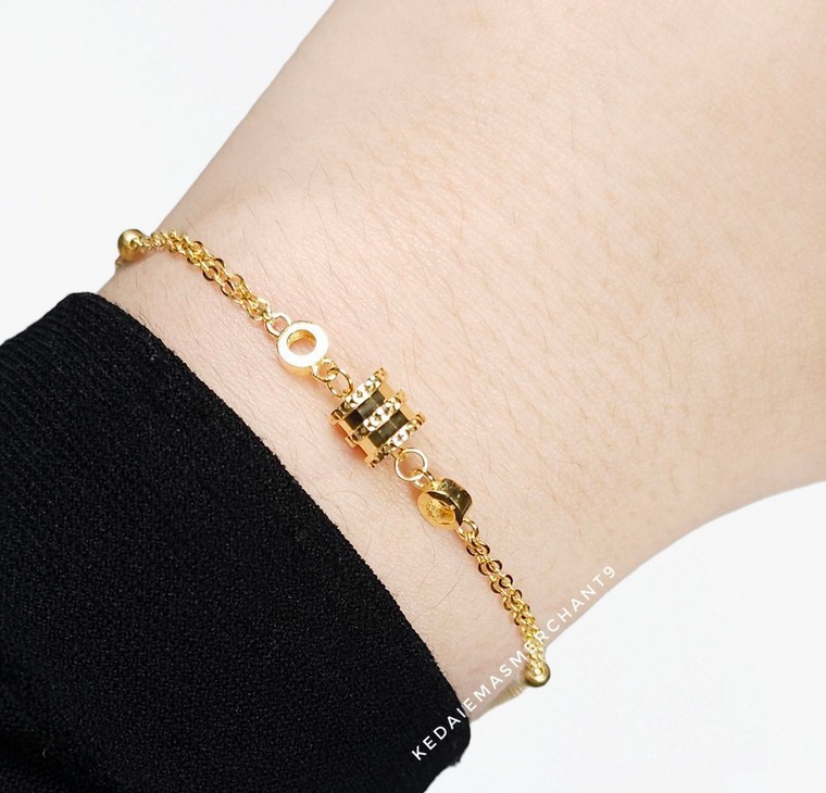 Merchant9 Rantai Tangan Choker Sauh Stoper Candy Dimensi Padu