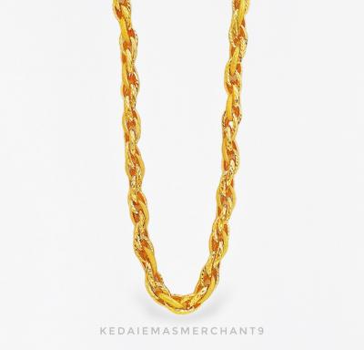 Merchant9 Rantai Leher Sauh Double Dimensi Pasir L:0.85CM