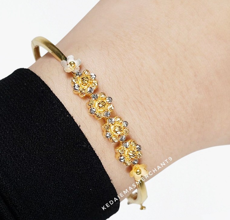 Merchant9 Gelang Florea 4 Kemboja 2C L:0.75CM