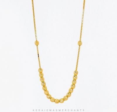 Merchant9 Rantai Leher Tocang Choker Boba L:0.3CM