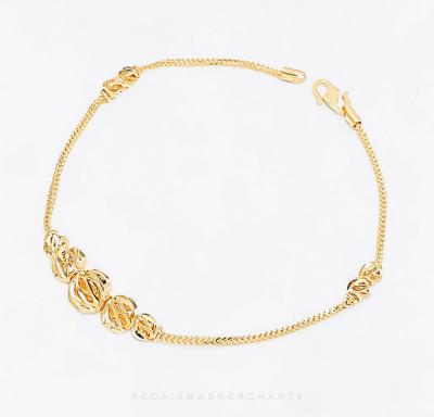 Merchant9 Rantai Tangan Choker Mesin Box Candy Kerawang L:0.6CM