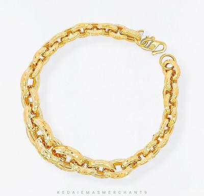 Merchant9 Rantai Tangan Sauh Oval Dimensi Perut Ular L:1.1CM