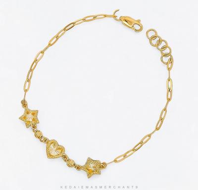 Merchant9 Rantai Tangan Choker Paperclip Love Star L:0.7CM