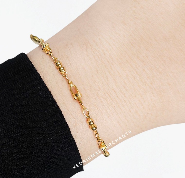 Merchant9 Rantai Tangan Marget Pearl Polish L:0.3CM