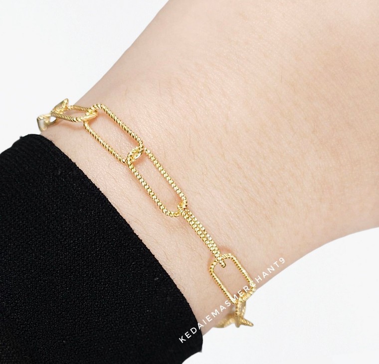 Merchant9 Rantai Tangan LAURA Paperclip Rope L:0.5CM