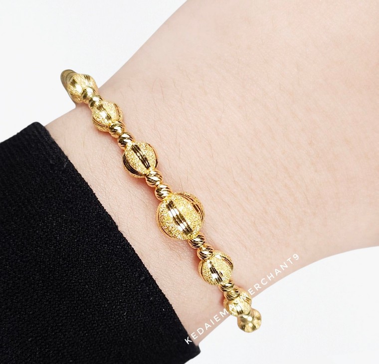 Merchant9 Gelang Boba Gold L:0.8CM