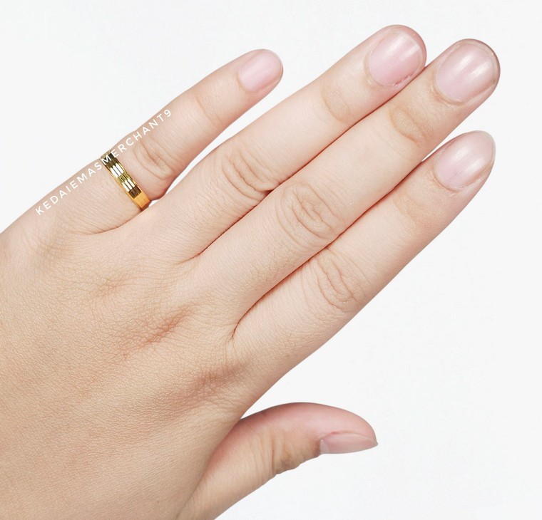 Merchant9 Cincin Emas Belah Rotan Line Polish L:0.3CM