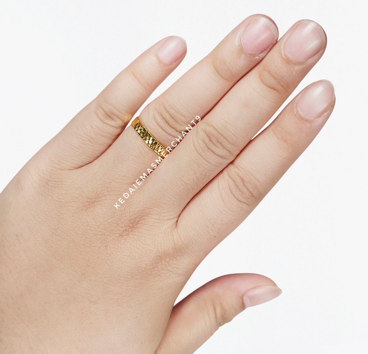 Merchant9 Cincin Emas Belah Rotan Mosaic L:0.4CM