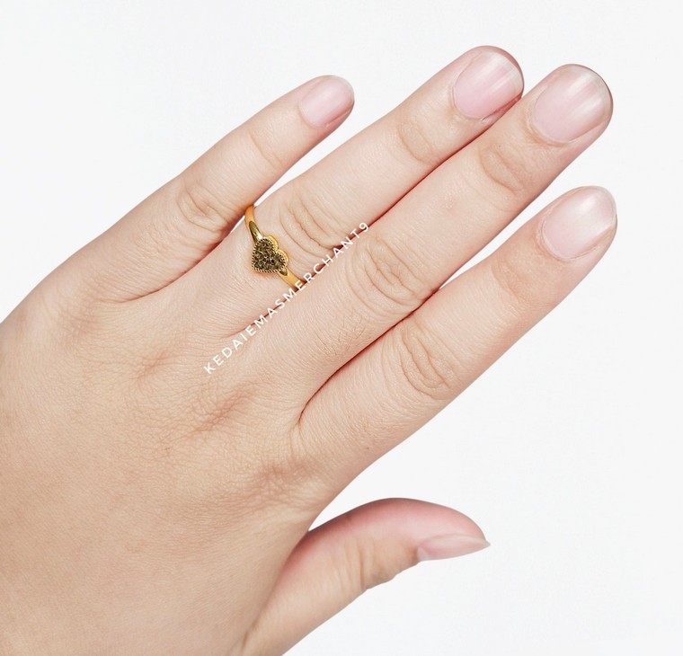 Merchant9 Cincin Emas Leona Love L:0.7CM (STAMPING)