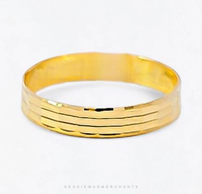 Merchant9 Cincin Emas Belah Rotan Line Polish L:0.3CM