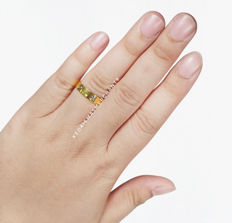 Merchant9 Cincin Emas Belah Rotan Ctier Chrome L:0.45cm