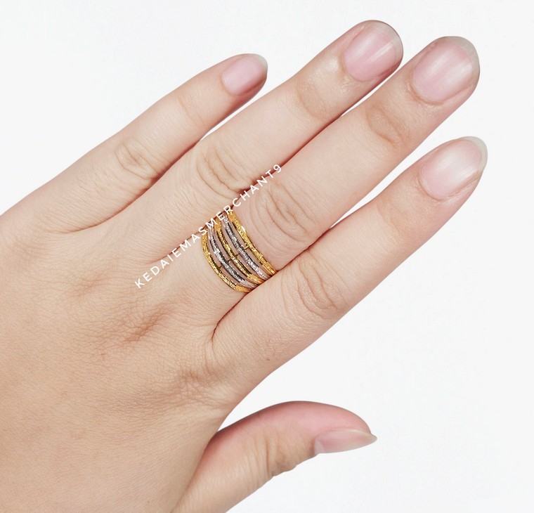 Merchant9 Cincin Emas KLCC 5 Layer Pasir 2C L:1.1CM
