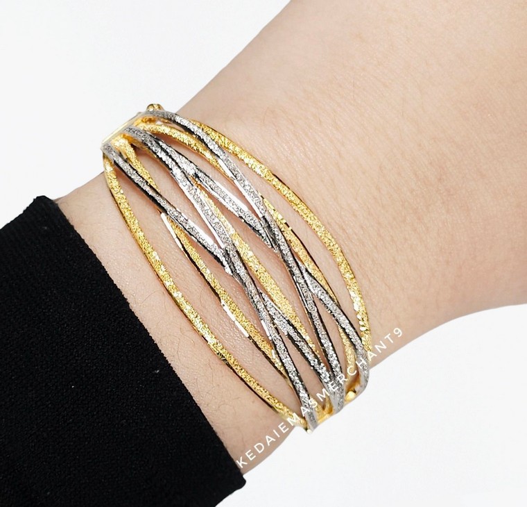 Merchant9 Gelang Bella Silang Pasir Chrome L:2.5CM