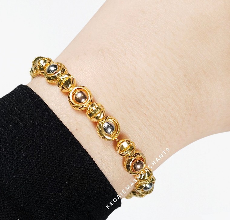 Merchant9 Rantai Tangan Bola Planet Orbit Kerawang 3C L:0.75CM