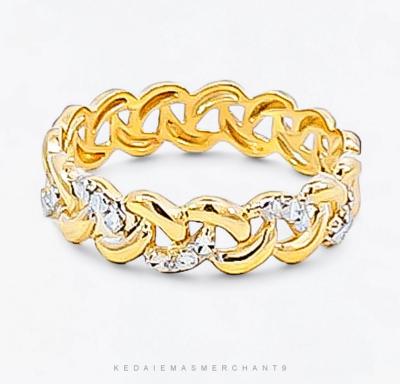 Merchant9 Cincin Emas Tocang Diamond Cut Full 2C