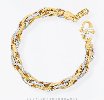 Merchant9 Rantai Tangan Sauh Double Dimensi Pasir Chrome L:0.55CM