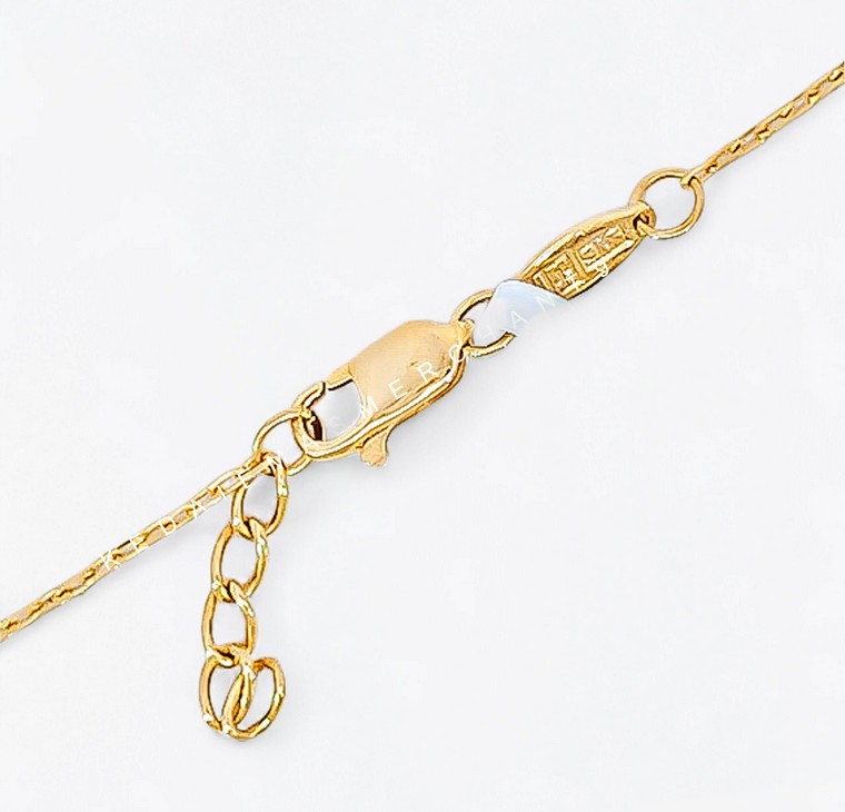 Merchant9 Rantai Leher Choker Honeycomb Circle Permata