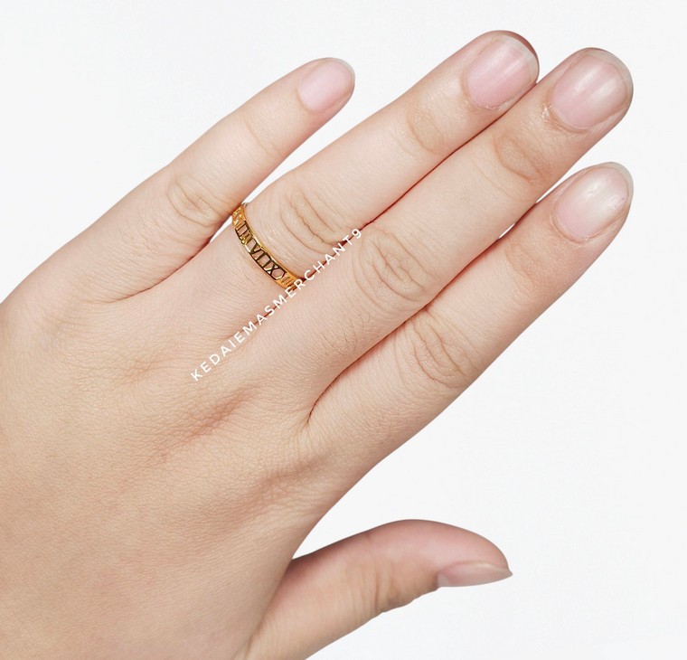 Merchant9 Cincin Emas Roman L:0.3CM