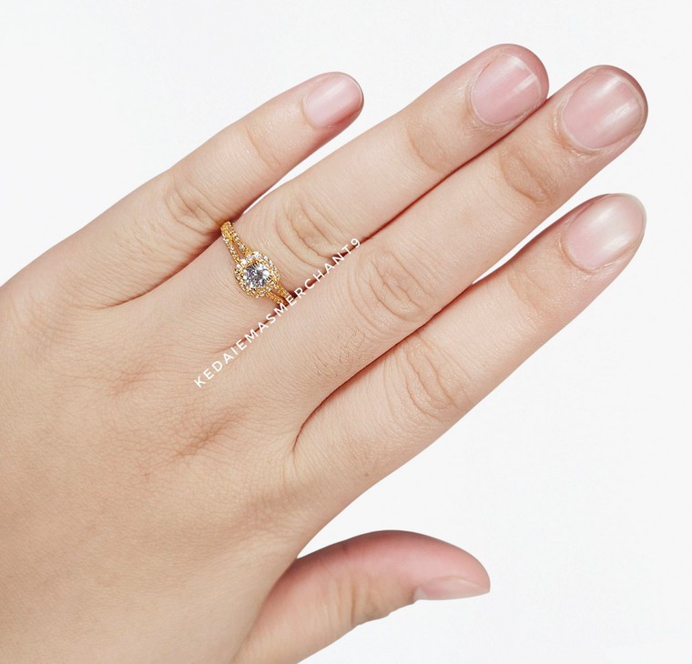 Merchant9 Cincin Emas Permata Cera CR9186