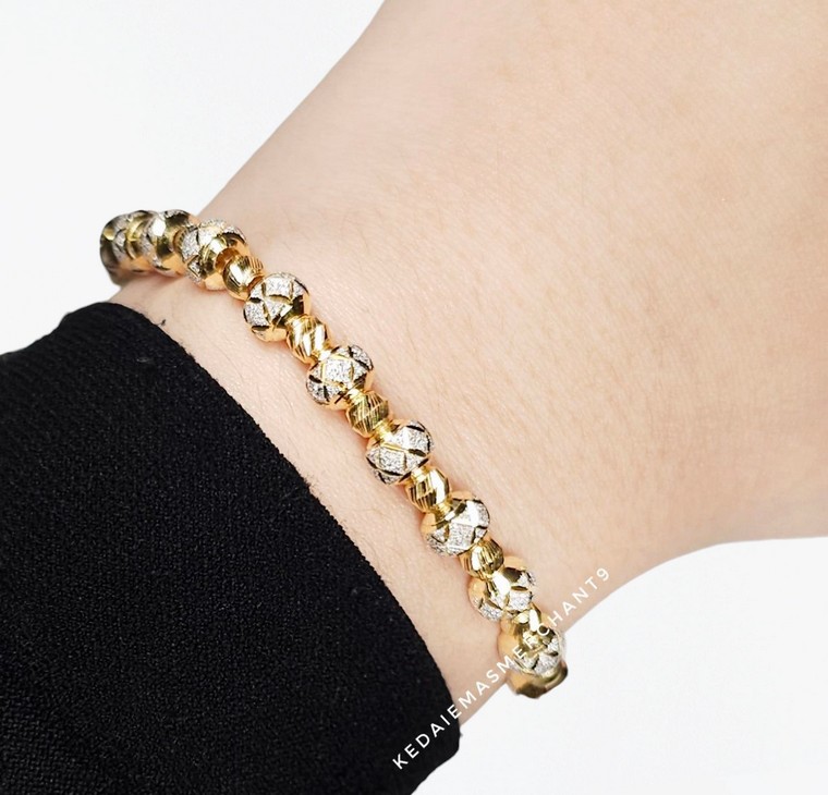 Merchant9 Rantai Tangan Candy Nonagon Chrome L:0.5CM