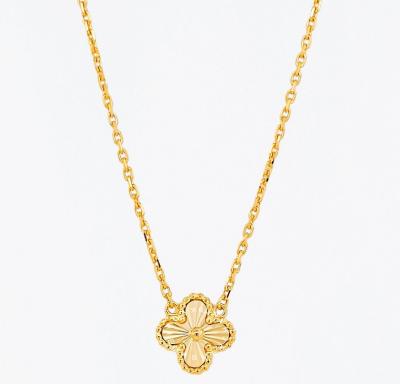 Merchant9 Rantai Leher Choker Sauh VC 1 Clover L:1.2CM