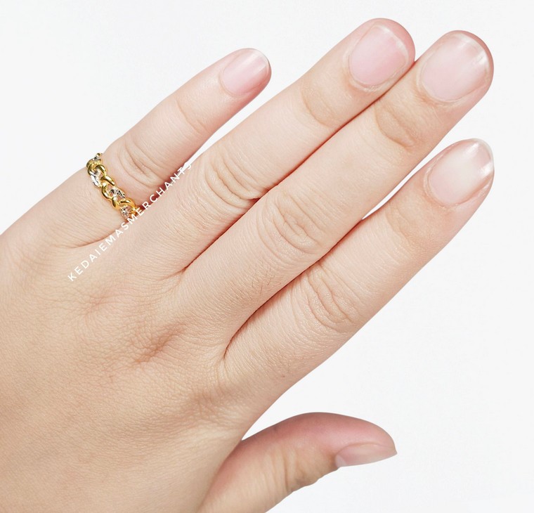 Merchant9 Cincin Emas Tocang Diamond Cut Full 2C