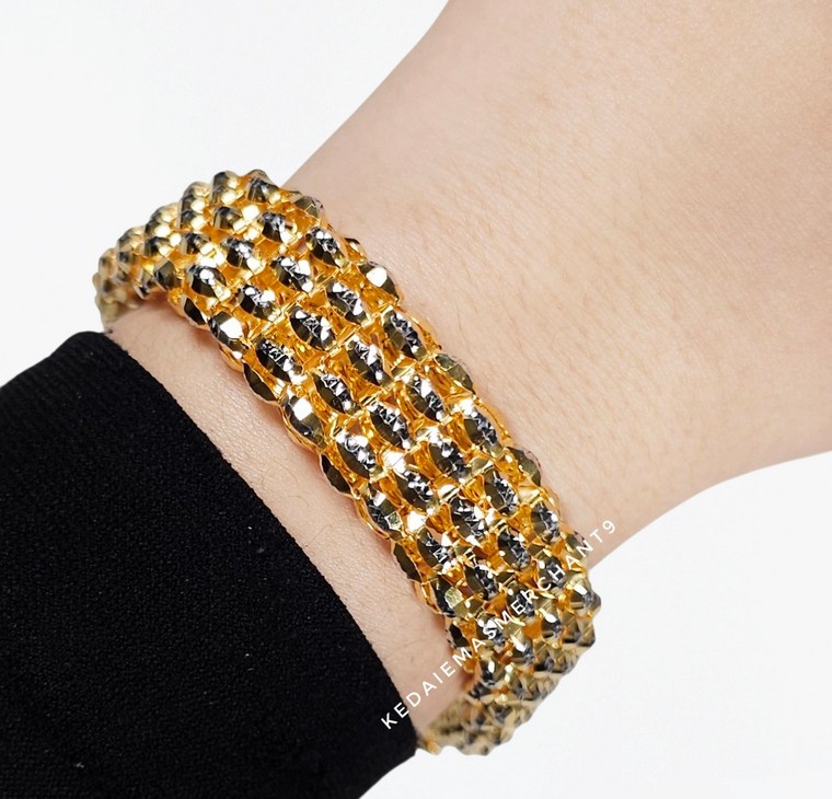 Merchant9 Rantai Tangan Snake Skin Chrome L:1.7CM (Klip Petak)