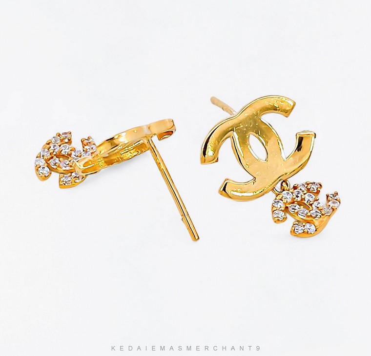 Merchant9 Subang Paku CC Polish Dangle Permata L:1.1CM