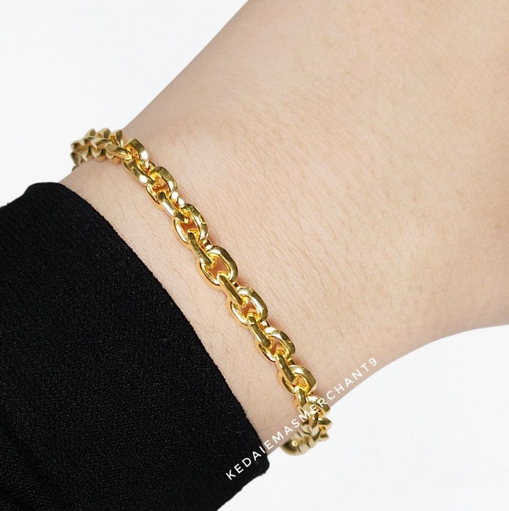 Merchant9 Rantai Tangan Sauh Polish L:0.5CM