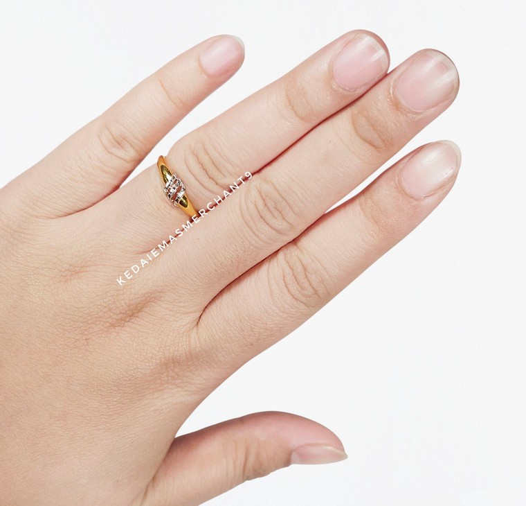 Merchant9 Cincin Emas Lintah Diamond Cut 2C II
