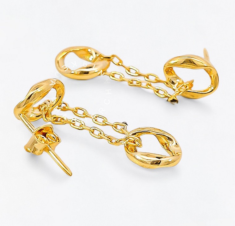 Merchant9 Subang Paku Dangle Oval