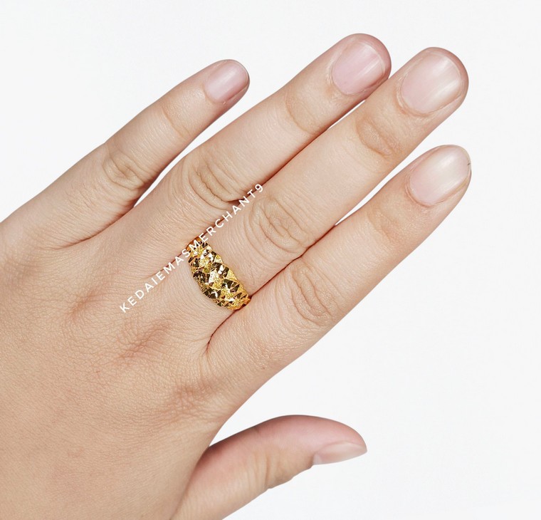 Merchant9 Cincin Emas Gajah Pasir Dimensi L:0.85CM