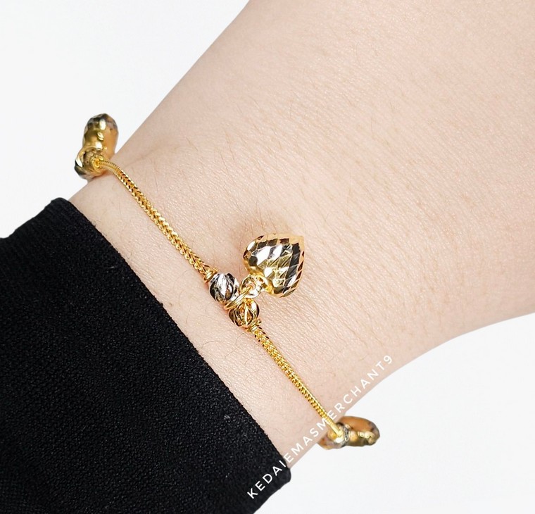 Merchant9 Rantai Tangan Mesin Box Candy Kerawang Gantung Love 2C