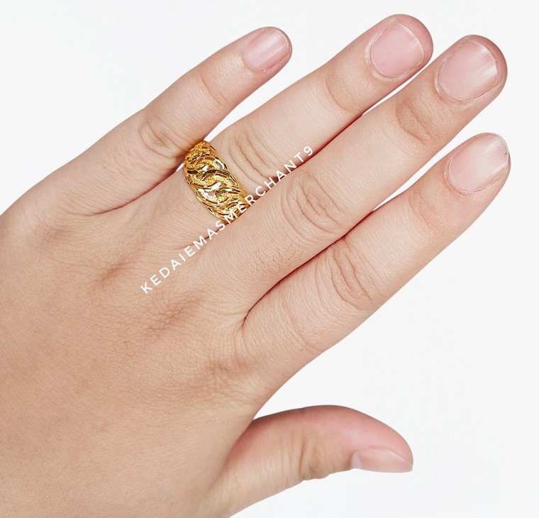 Merchant9 Cincin Emas Kait Pasir L:1CM