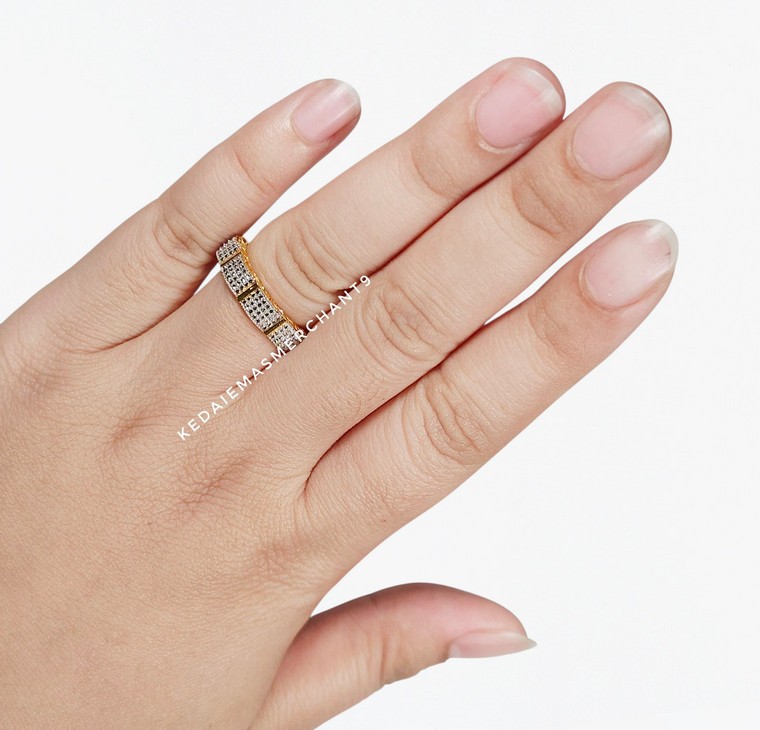 Merchant9 Cincin Emas Mirror Diamond Cut 2C L:0.45CM