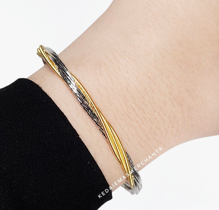 Merchant9 Gelang Cavo Twist Italian 2C L:0.4CM