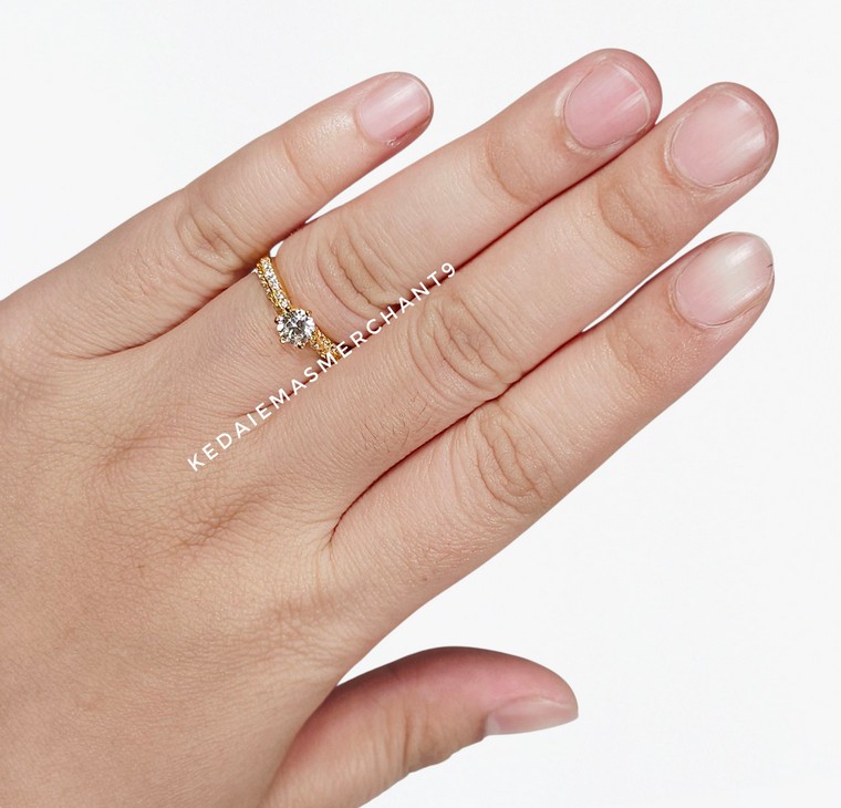 Merchant9 Cincin Emas Permata 916 6387