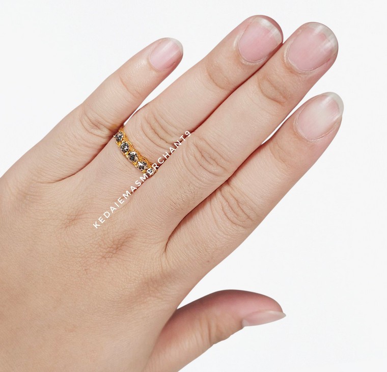 Merchant9 Cincin Emas Roti Bun Diamond Cut