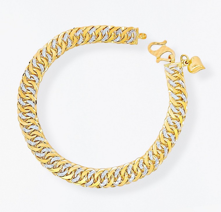 Rantai Tangan Kait 2 Batik Padu Love Gantung 2C L:0.75CM