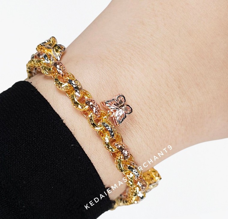 Merchant9 Rantai Tangan Kendi Gantung Butterfly Kerawang 3C L:0.7CM