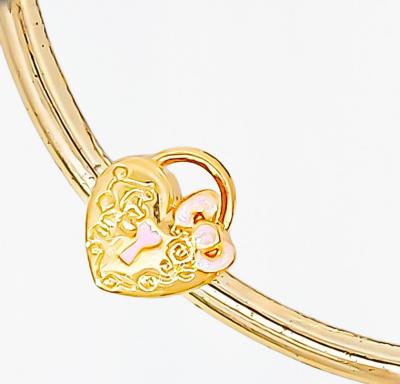 Merchant9 Beads Love Padlock Pink (HARD GOLD- Super Hollow)
