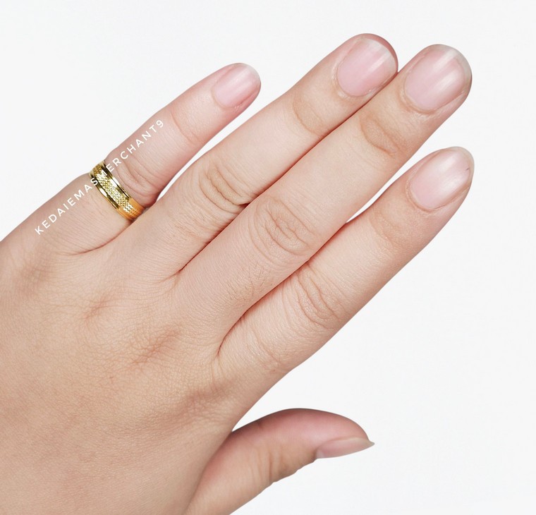 Merchant9 Cincin Emas Belah Rotan Dot L:0.5CM