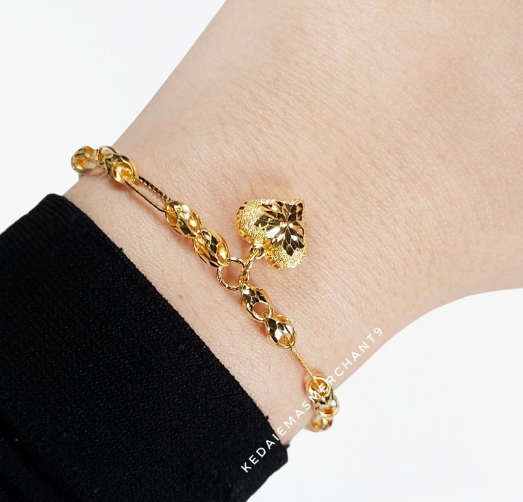 Merchant9 Rantai Tangan Choker Siput Paperclip Love II L:0.35CM