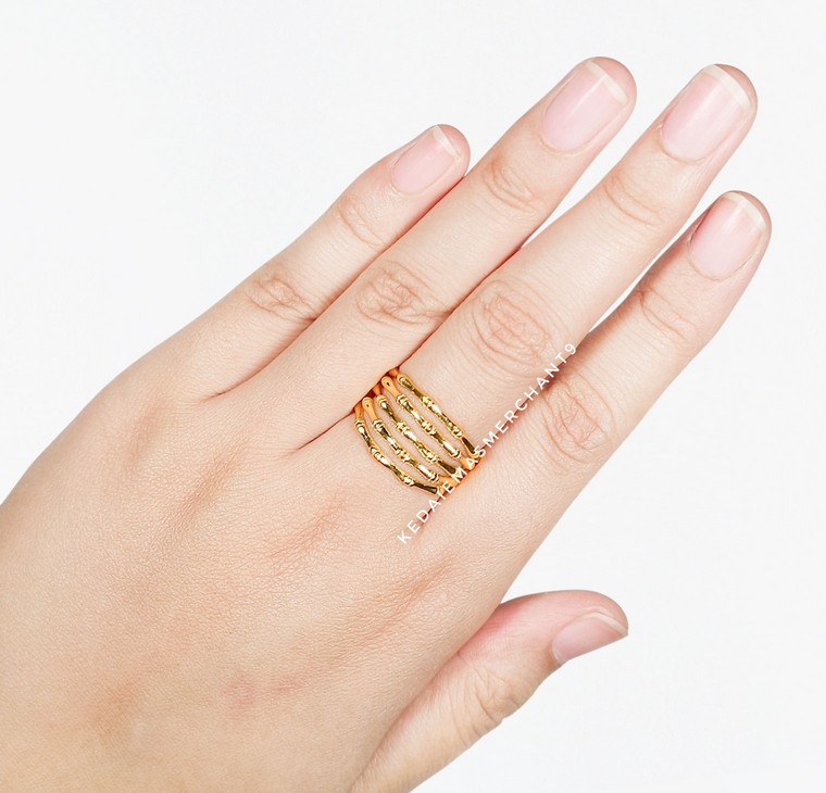 Merchant9 Cincin Emas Bamboo 5 Layer