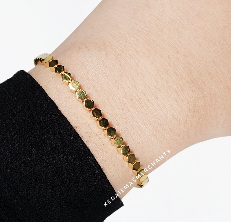 Merchant9 Rantai Tangan JANE Honeycomb L:0.3CM