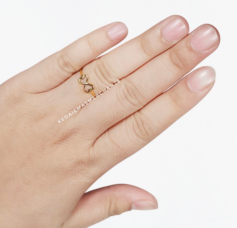 Merchant9 Cincin Emas NORA Minimalist Infinity Love