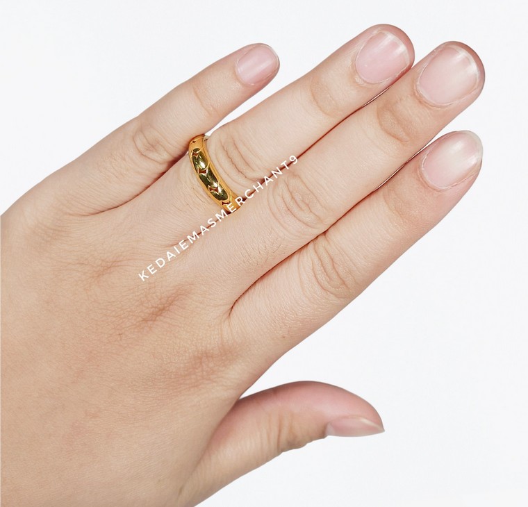 Merchant9 Cincin Emas JANE Lintah Polish L:0.5CM