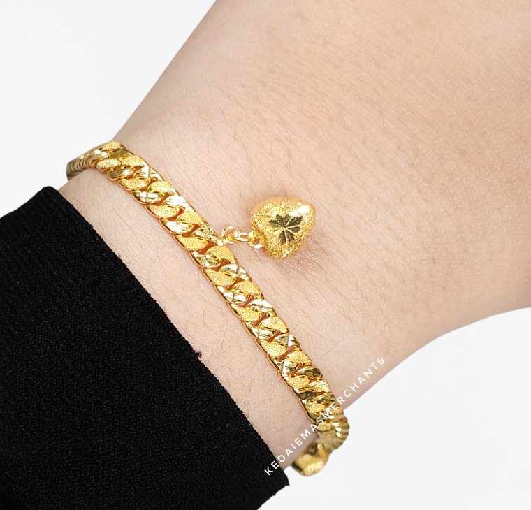 Merchant9 Rantai Tangan Gajah Pasir Gantung Love L:0.45CM