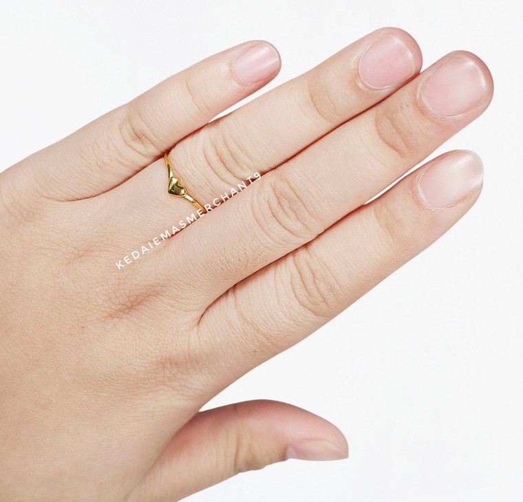 Merchant9 Cincin Emas NORA Minimalist Lvisa Love